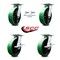 Service Caster 8 Inch Green Poly on Cast Iron Swivel Caster Swivel Locks 2 Brakes SCC, 2PK SCC-35S820-PUB-GB-BSL-2-SLB-2 - alternate 4